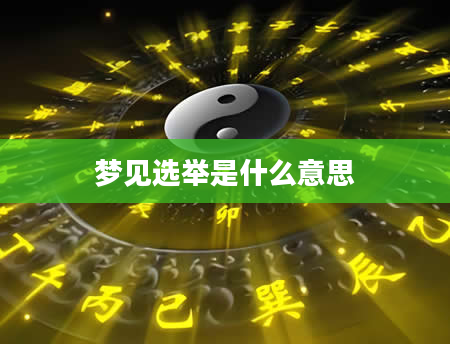 梦见选举是什么意思