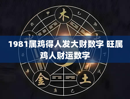 1981属鸡得人发大财数字 旺属鸡人财运数字