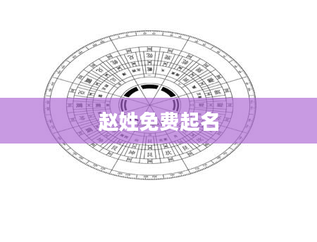 赵姓免费起名