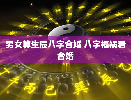 男女算生辰八字合婚 八字福祸看合婚