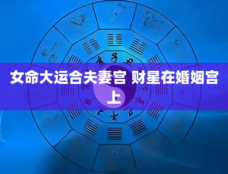 女命大运合夫妻宫 财星在婚姻宫上