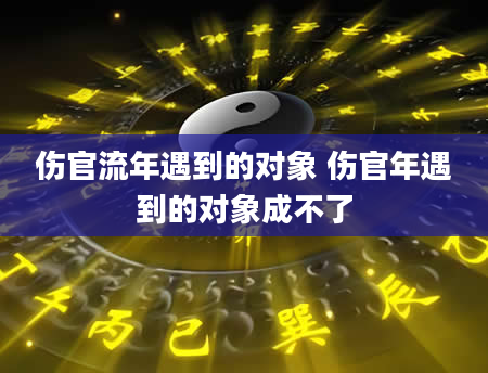 伤官流年遇到的对象 伤官年遇到的对象成不了