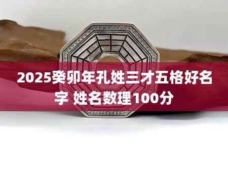 2025癸卯年孔姓三才五格好名字 姓名数理100分