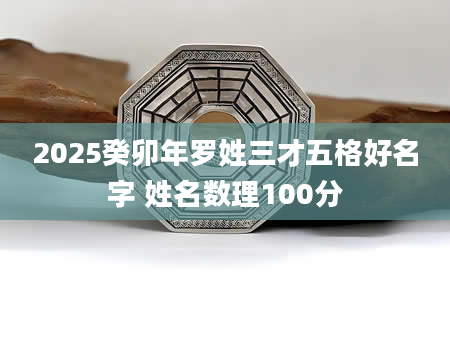 2025癸卯年罗姓三才五格好名字 姓名数理100分