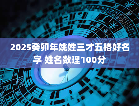 2025癸卯年姚姓三才五格好名字 姓名数理100分