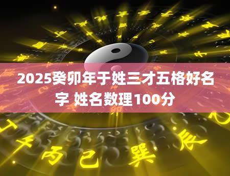 2025癸卯年于姓三才五格好名字 姓名数理100分