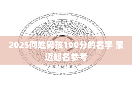 2025何姓男孩100分的名字 豪迈起名参考