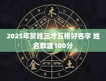 2025年贺姓三才五格好名字 姓名数理100分