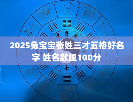 2025兔宝宝张姓三才五格好名字 姓名数理100分
