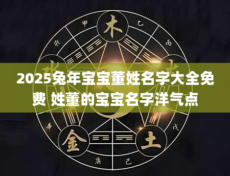 2025兔年宝宝董姓名字大全免费 姓董的宝宝名字洋气点