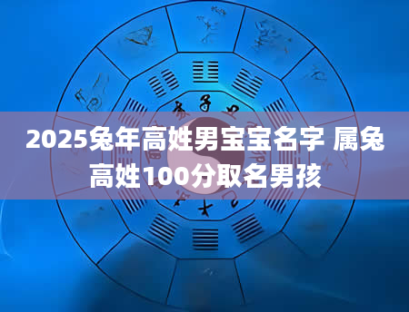 2025兔年高姓男宝宝名字 属兔高姓100分取名男孩