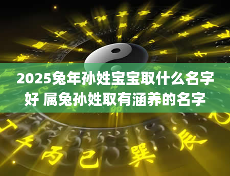 2025兔年孙姓宝宝取什么名字好 属兔孙姓取有涵养的名字