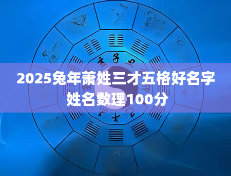 2025兔年萧姓三才五格好名字 姓名数理100分