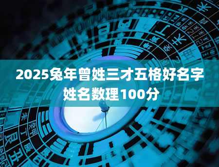 2025兔年曾姓三才五格好名字 姓名数理100分