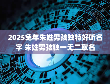 2025兔年朱姓男孩独特好听名字 朱姓男孩独一无二取名