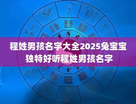 程姓男孩名字大全2025兔宝宝 独特好听程姓男孩名字