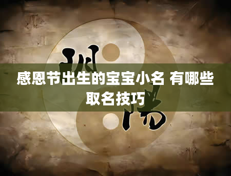 感恩节出生的宝宝小名 有哪些取名技巧