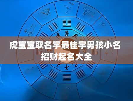 虎宝宝取名字最佳字男孩小名 招财起名大全
