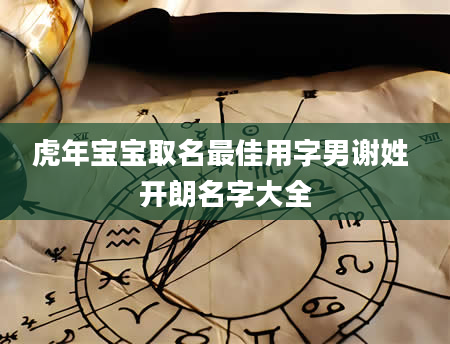 虎年宝宝取名最佳用字男谢姓 开朗名字大全
