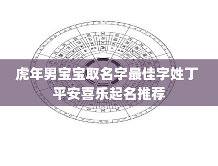 虎年男宝宝取名字最佳字姓丁 平安喜乐起名推荐