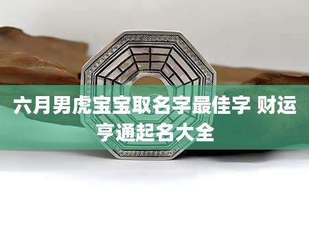 六月男虎宝宝取名字最佳字 财运亨通起名大全