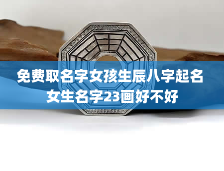 免费取名字女孩生辰八字起名 女生名字23画好不好
