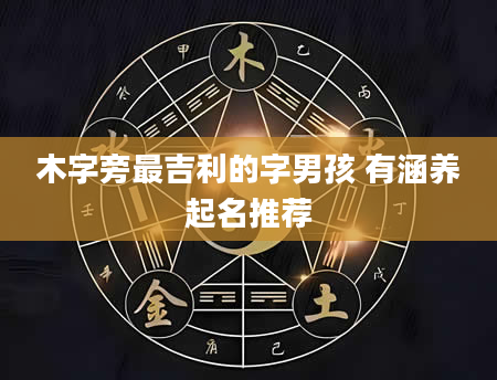 木字旁最吉利的字男孩 有涵养起名推荐