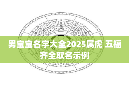 男宝宝名字大全2025属虎 五福齐全取名示例