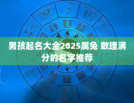 男孩起名大全2025属兔 数理满分的名字推荐