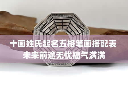 十画姓氏起名五格笔画搭配表 未来前途无忧福气满满
