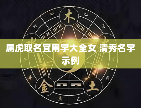 属虎取名宜用字大全女 清秀名字示例