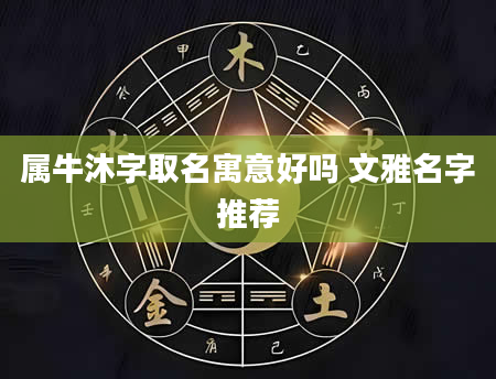 属牛沐字取名寓意好吗 文雅名字推荐