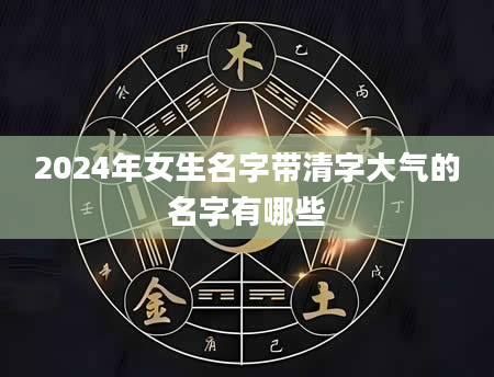 2024年女生名字带清字大气的名字有哪些