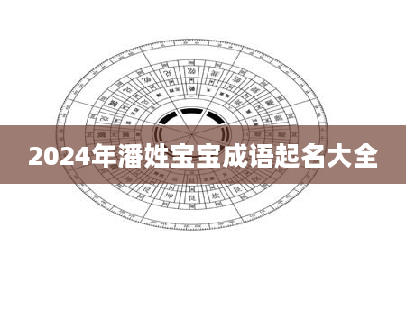 2024年潘姓宝宝成语起名大全