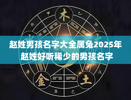 赵姓男孩名字大全属兔2025年 赵姓好听稀少的男孩名字