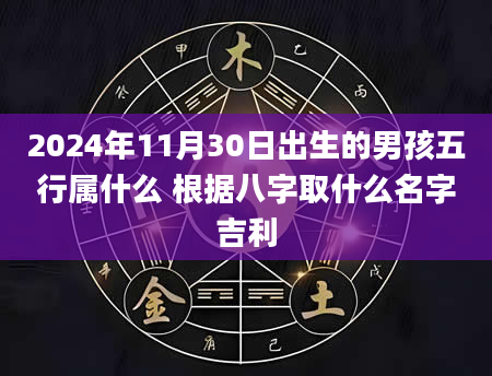 2024年11月30日出生的男孩五行属什么 根据八字取什么名字吉利