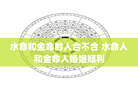 水命和金命的人合不合 水命人和金命人婚姻顺利