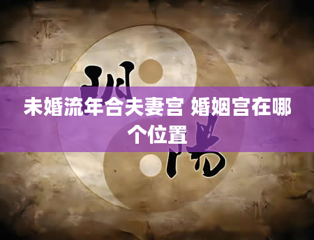 未婚流年合夫妻宫 婚姻宫在哪个位置