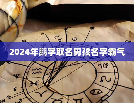 2024年鹏字取名男孩名字霸气