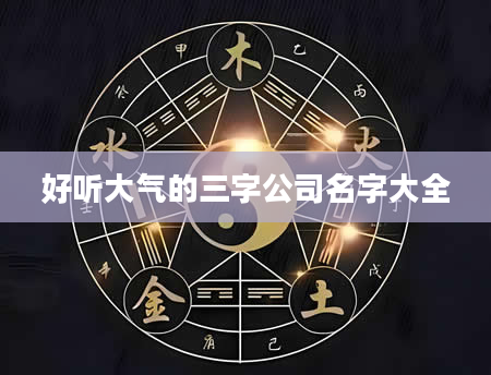 好听大气的三字公司名字大全