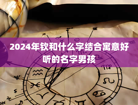 2024年钦和什么字结合寓意好听的名字男孩