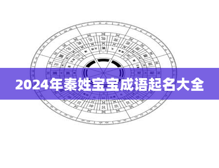 2024年秦姓宝宝成语起名大全
