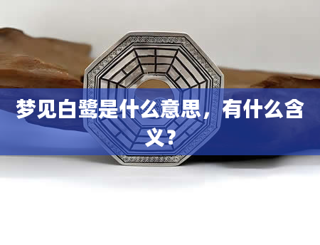梦见白鹭是什么意思，有什么含义？