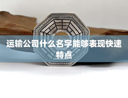 运输公司什么名字能够表现快速特点