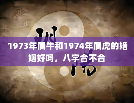 1973年属牛和1974年属虎的婚姻好吗，八字合不合