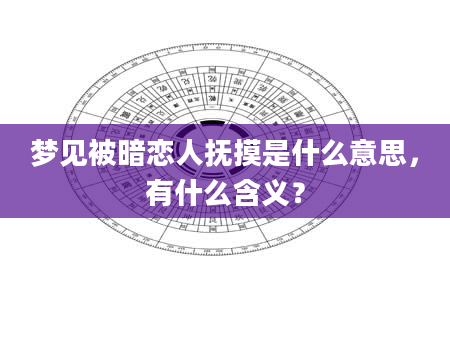梦见被暗恋人抚摸是什么意思，有什么含义？