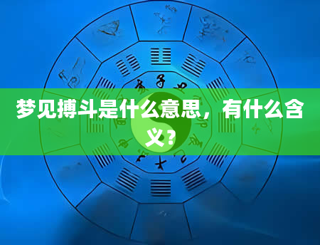 梦见搏斗是什么意思，有什么含义？