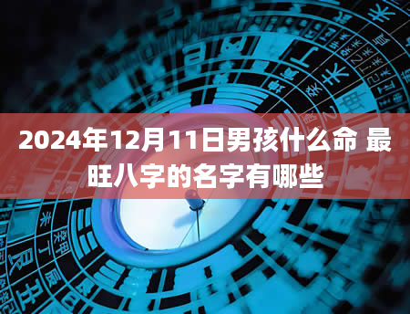2024年12月11日男孩什么命 最旺八字的名字有哪些