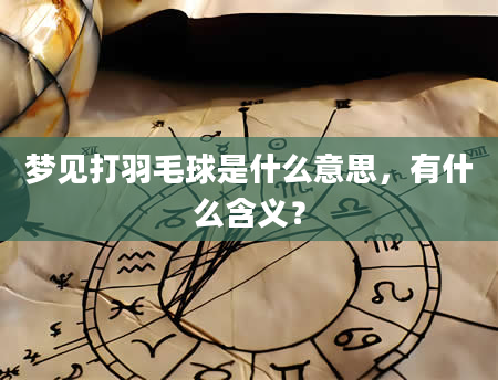 梦见打羽毛球是什么意思，有什么含义？