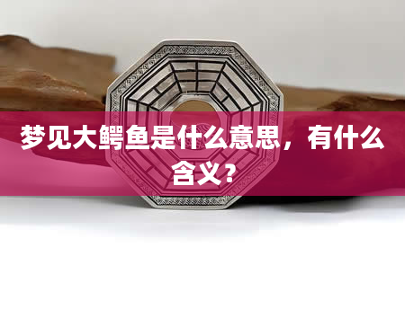 梦见大鳄鱼是什么意思，有什么含义？